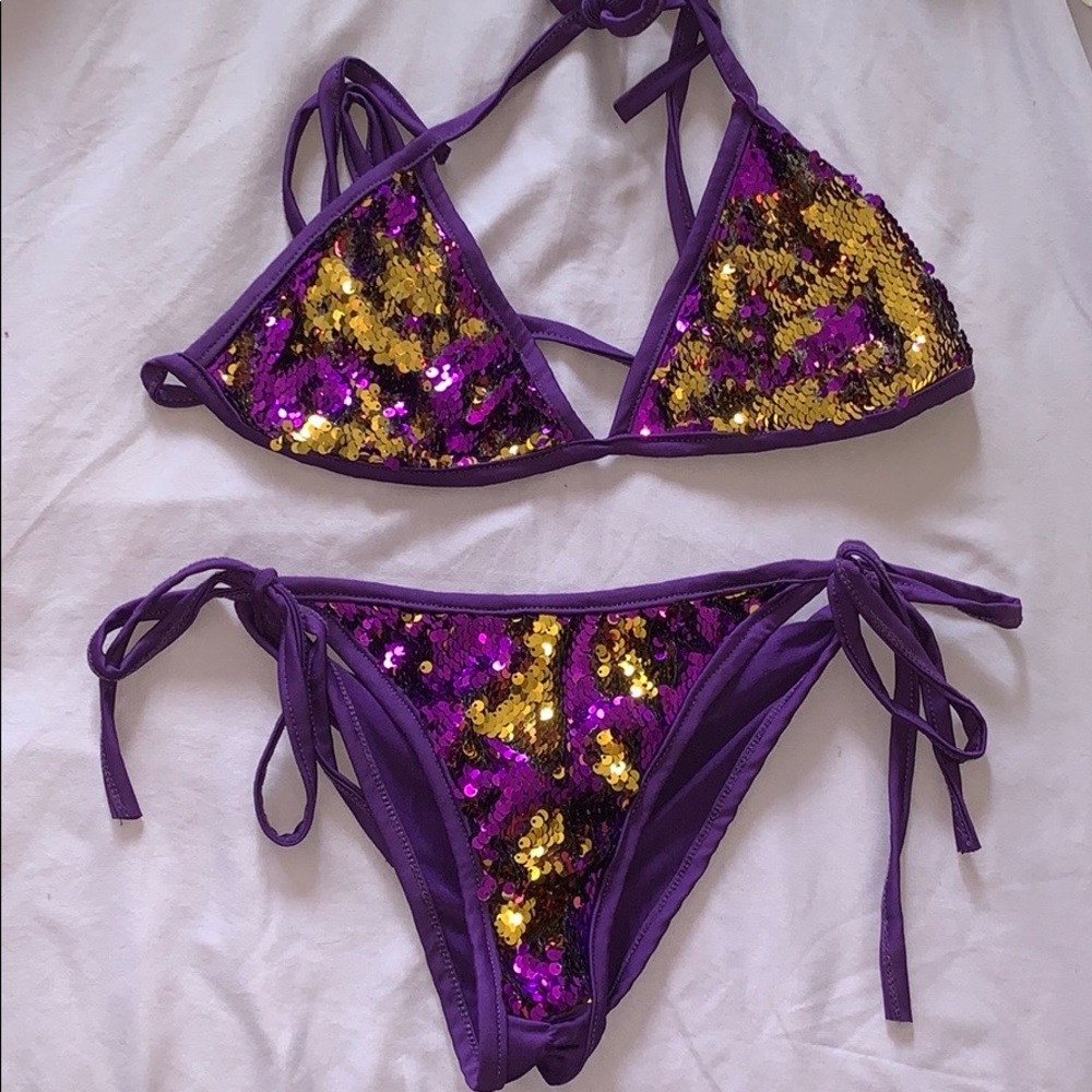 Sequin bathing suit